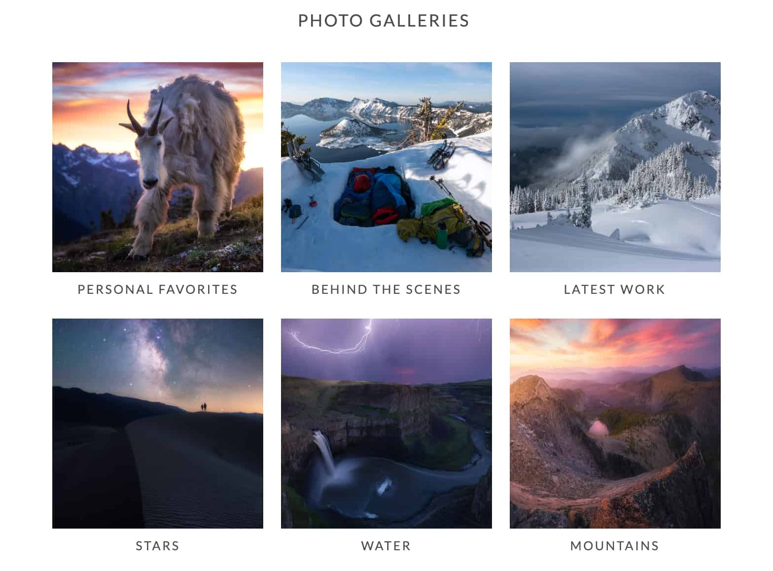 a preview of iron tazz's landscape photography portfolio
