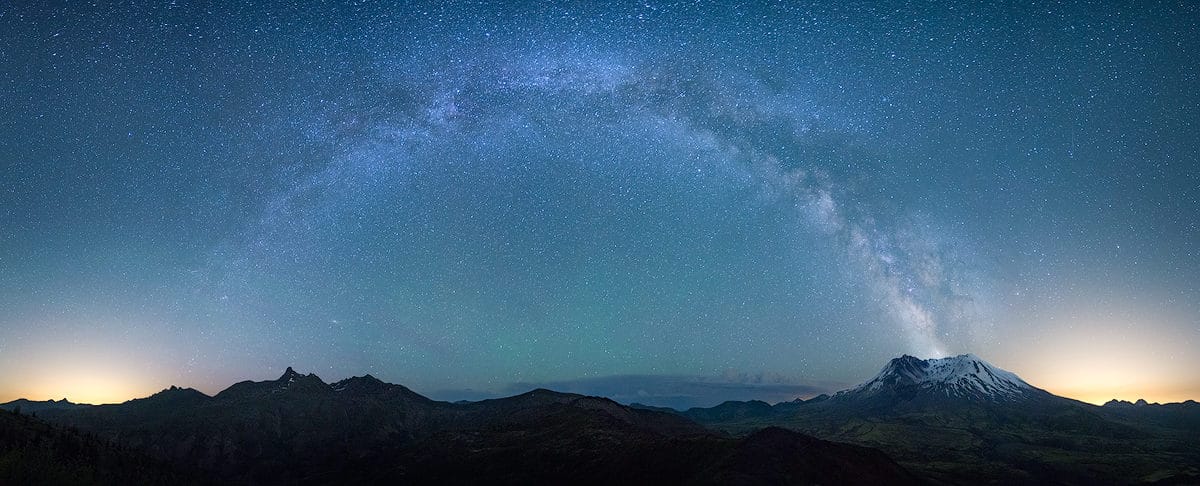 shows photo of the Milky Way I captured on a backpacking photography trip