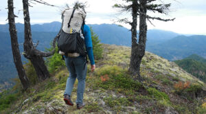 Carrying my hot tent & tent stove in my backpack.