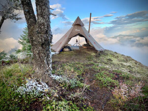 Epic location I set up my hot tent. 